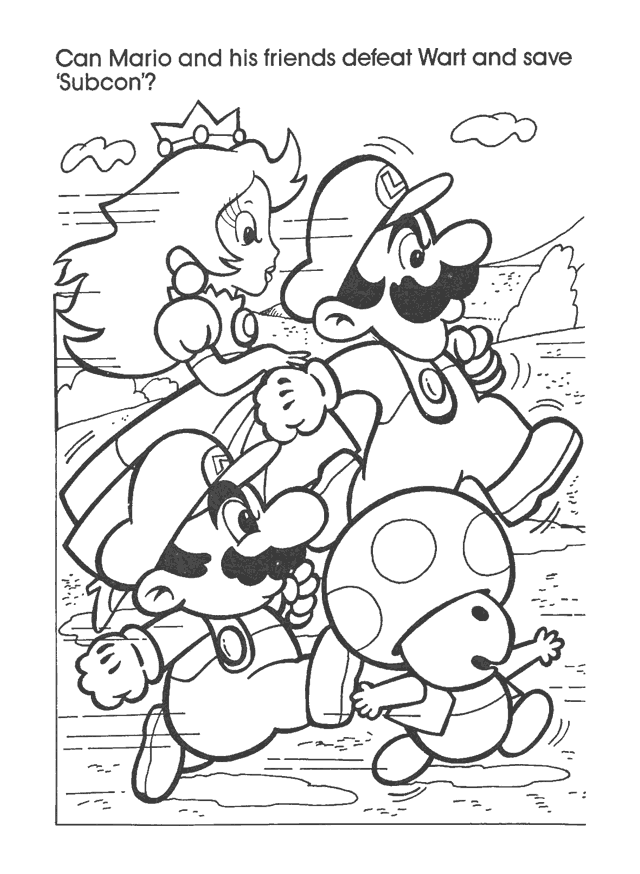 nintendo coloring pages free - photo #41